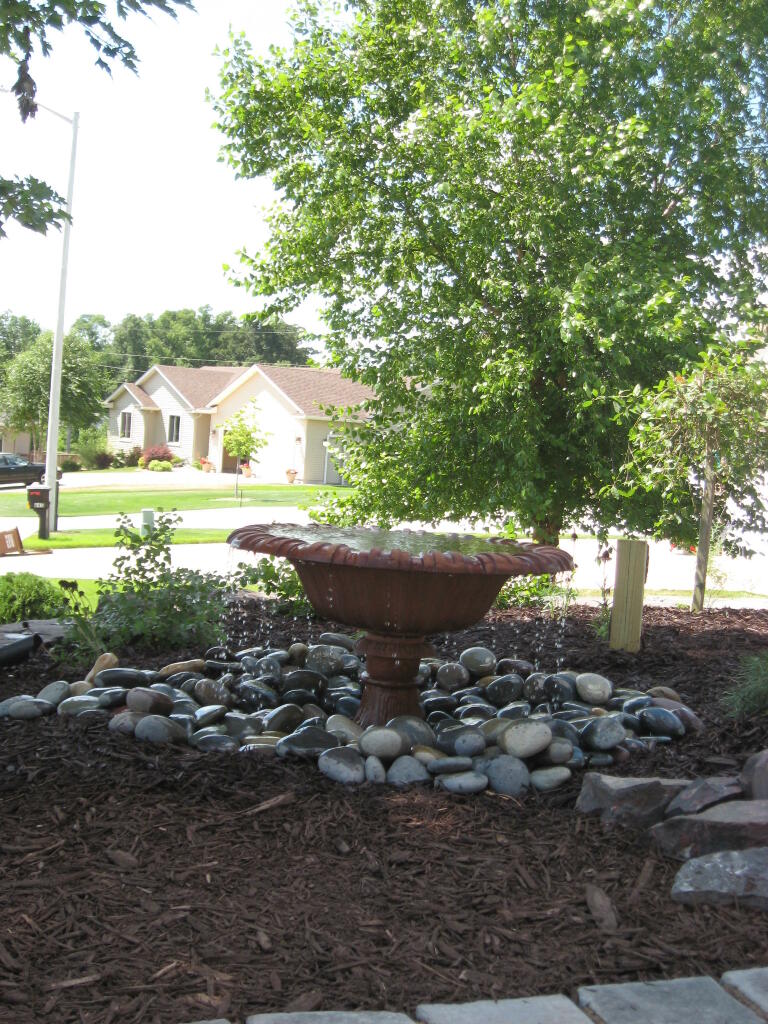 Front Pondless Water Feature by Sequoia Landscape