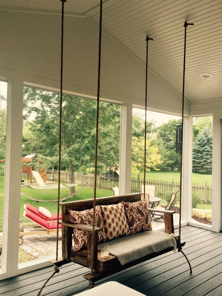 Porch Swing by Sequoia Landscape